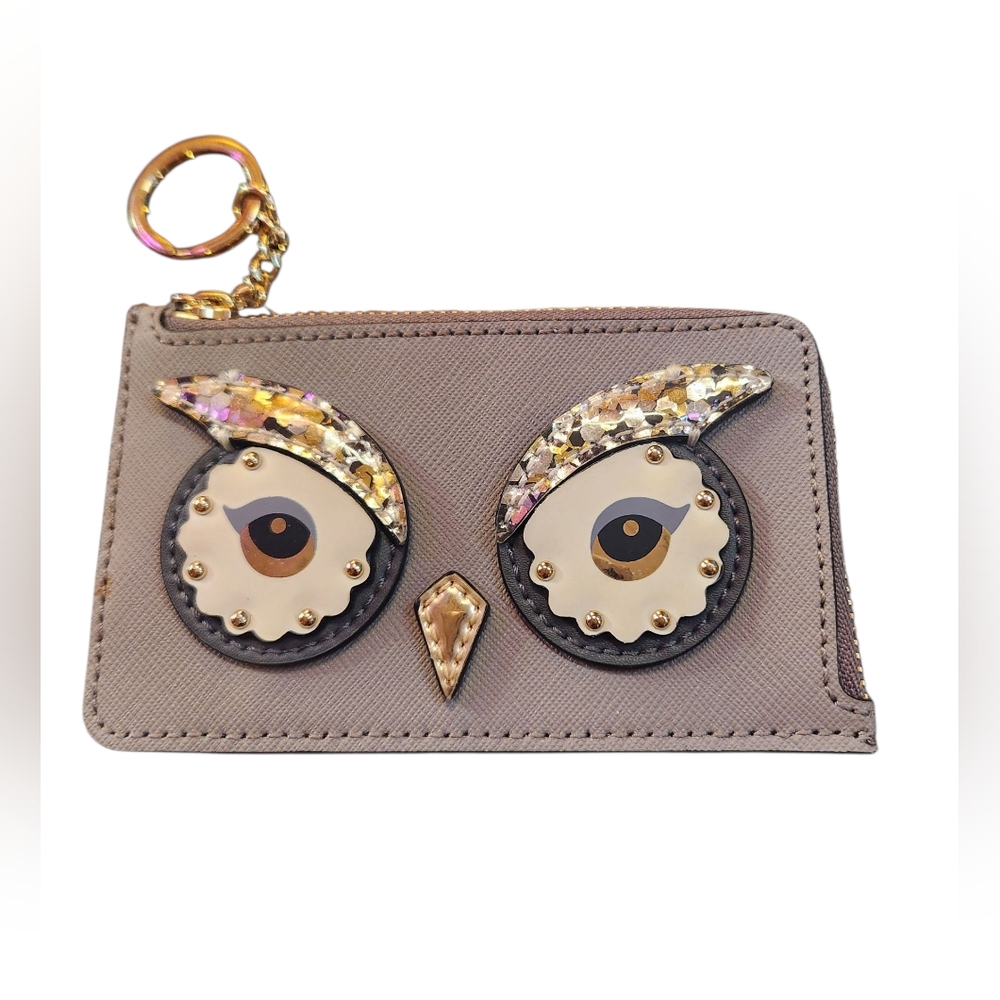 Kate Spade Owl Poppy Star Bright Card Case Coin Purse
